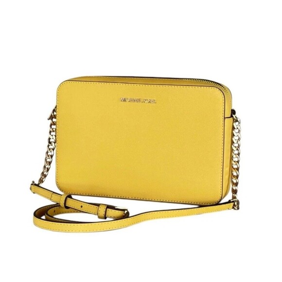 MICHAEL KORS JET SET ITEM EAST WEST SHOULDER CROSSBODY BAG DAISY YELLOW - Picture 1 of 5